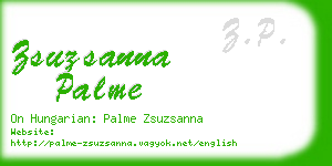 zsuzsanna palme business card